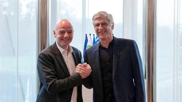 Gianni Infantino y Arsène Wenger