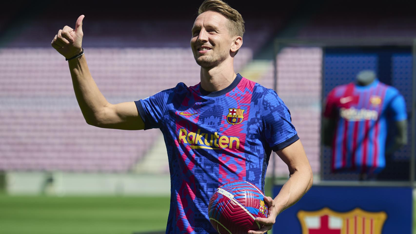 Luuk De Jong, con la camiseta del Barça