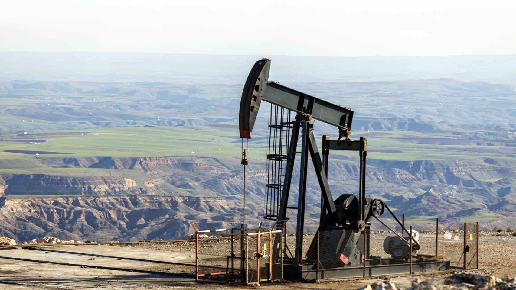 Un pozo de extracción petrolífero.