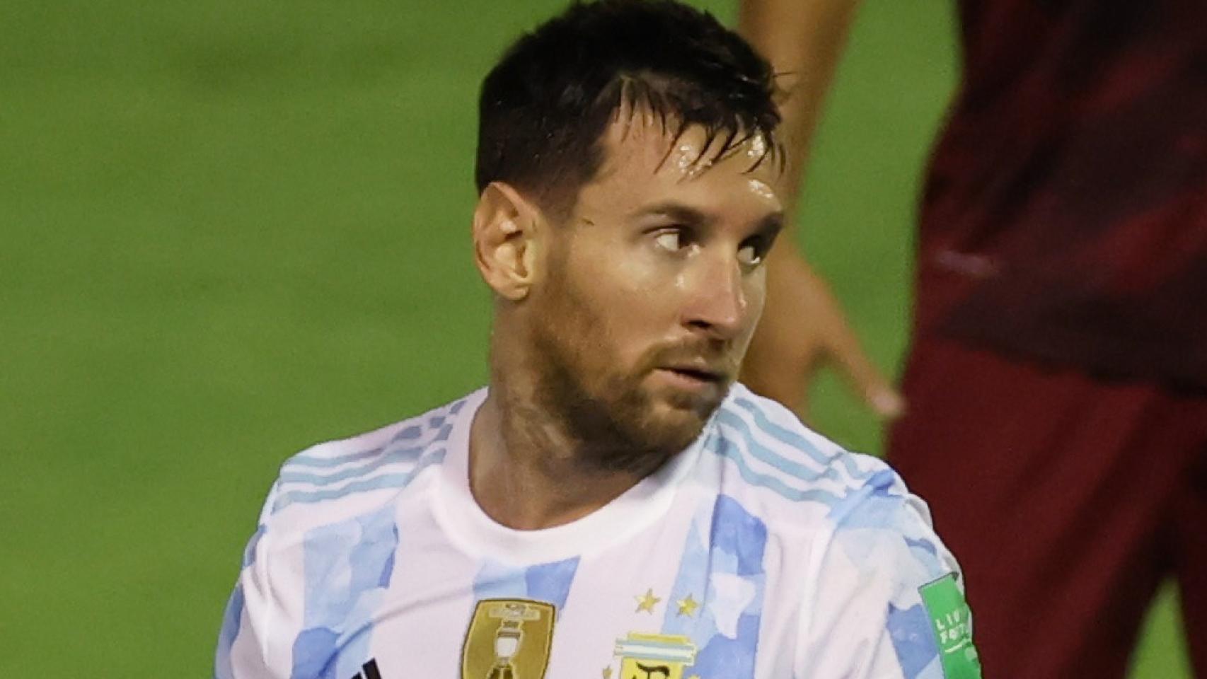 Leo Messi, con Argentina