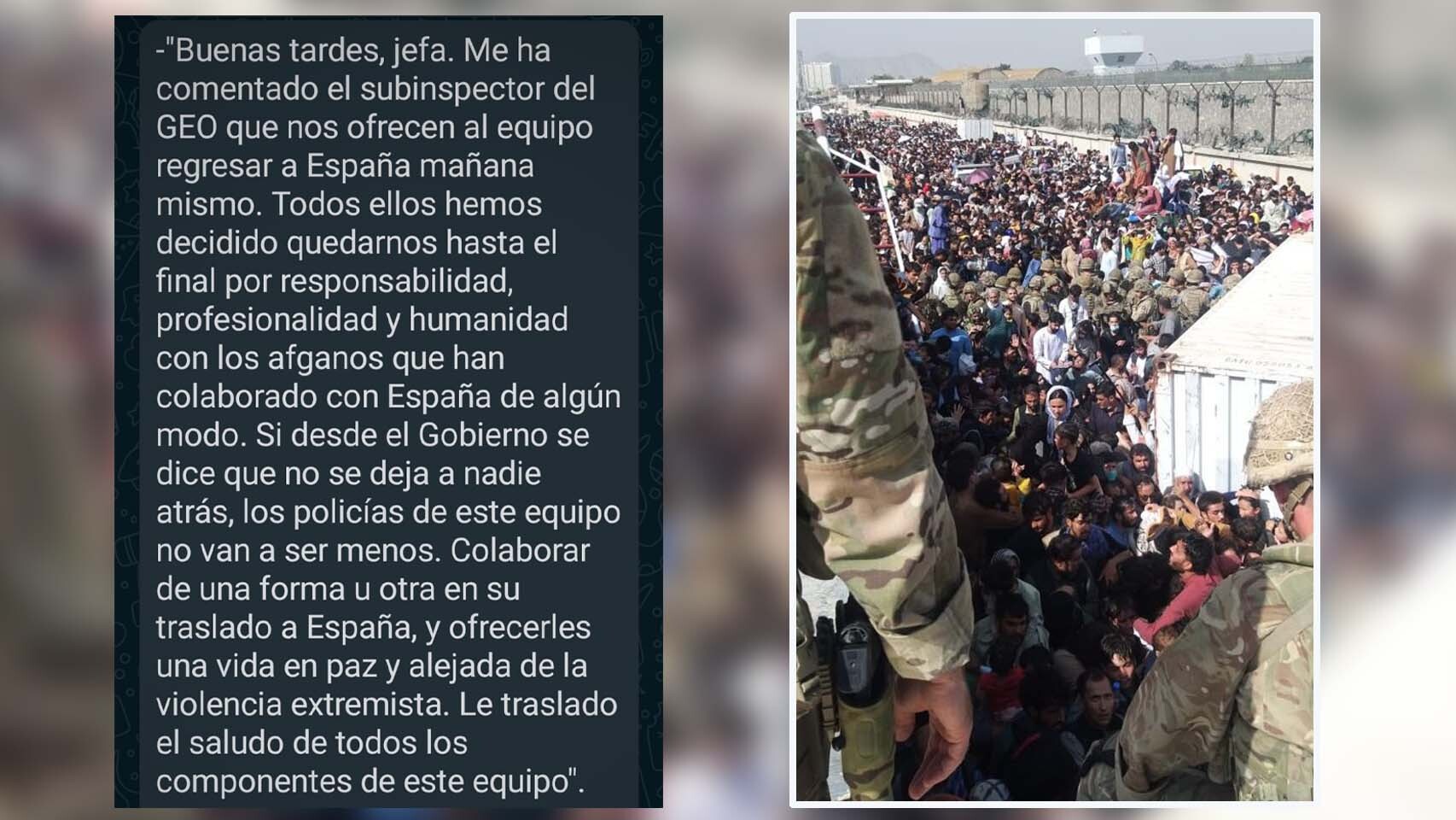 Mensaje enviado por los GEO el día 10 de agosto.