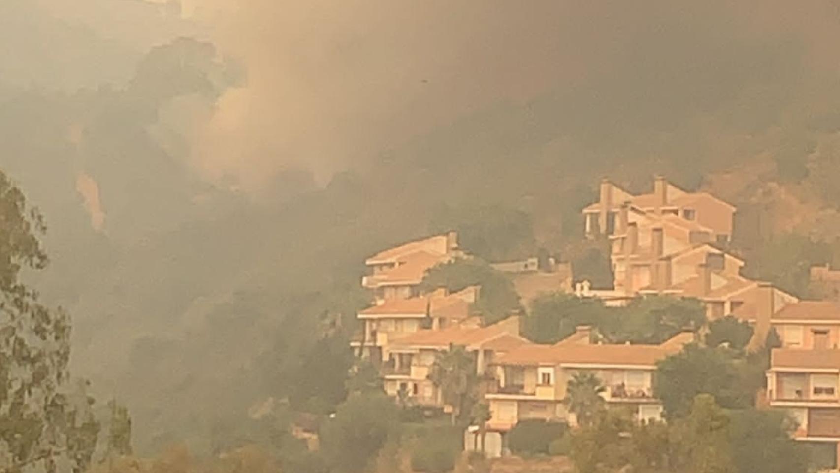Imagen de uno de los focos del incendio.