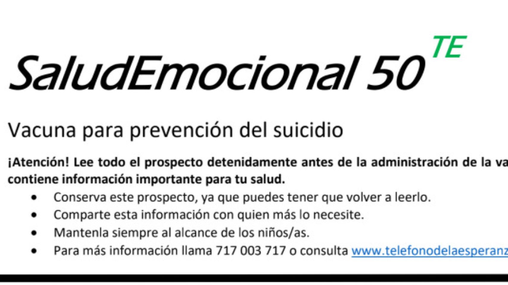 SaludEmocional50, la campaña del Teléfono de la Esperanza.
