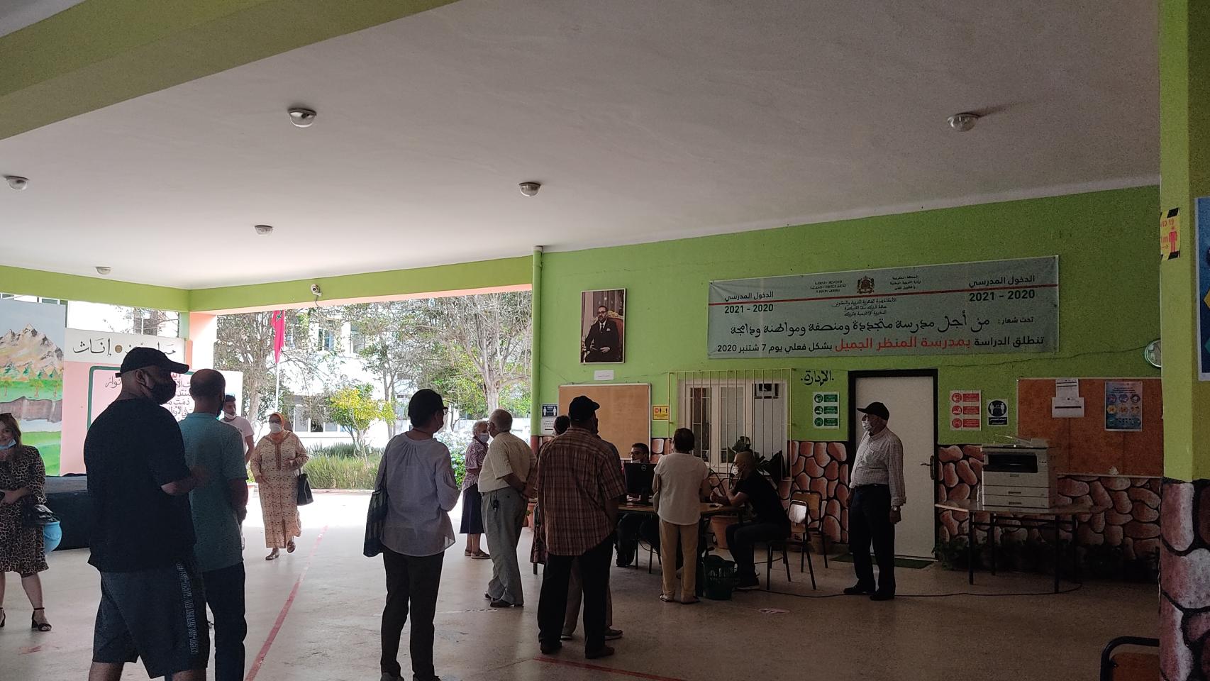 Jornada electoral en un colegio de Marruecos.