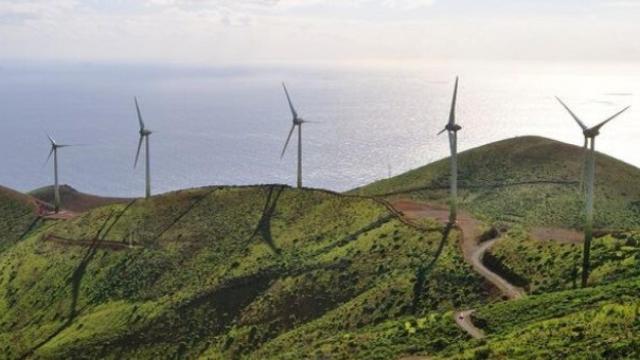 Parque eólico en España.