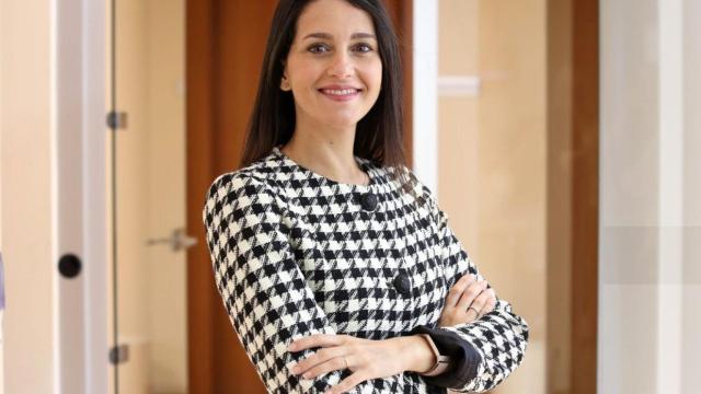 Inés Arrimadas, presidenta de Ciudadanos, antes de la entrevista.