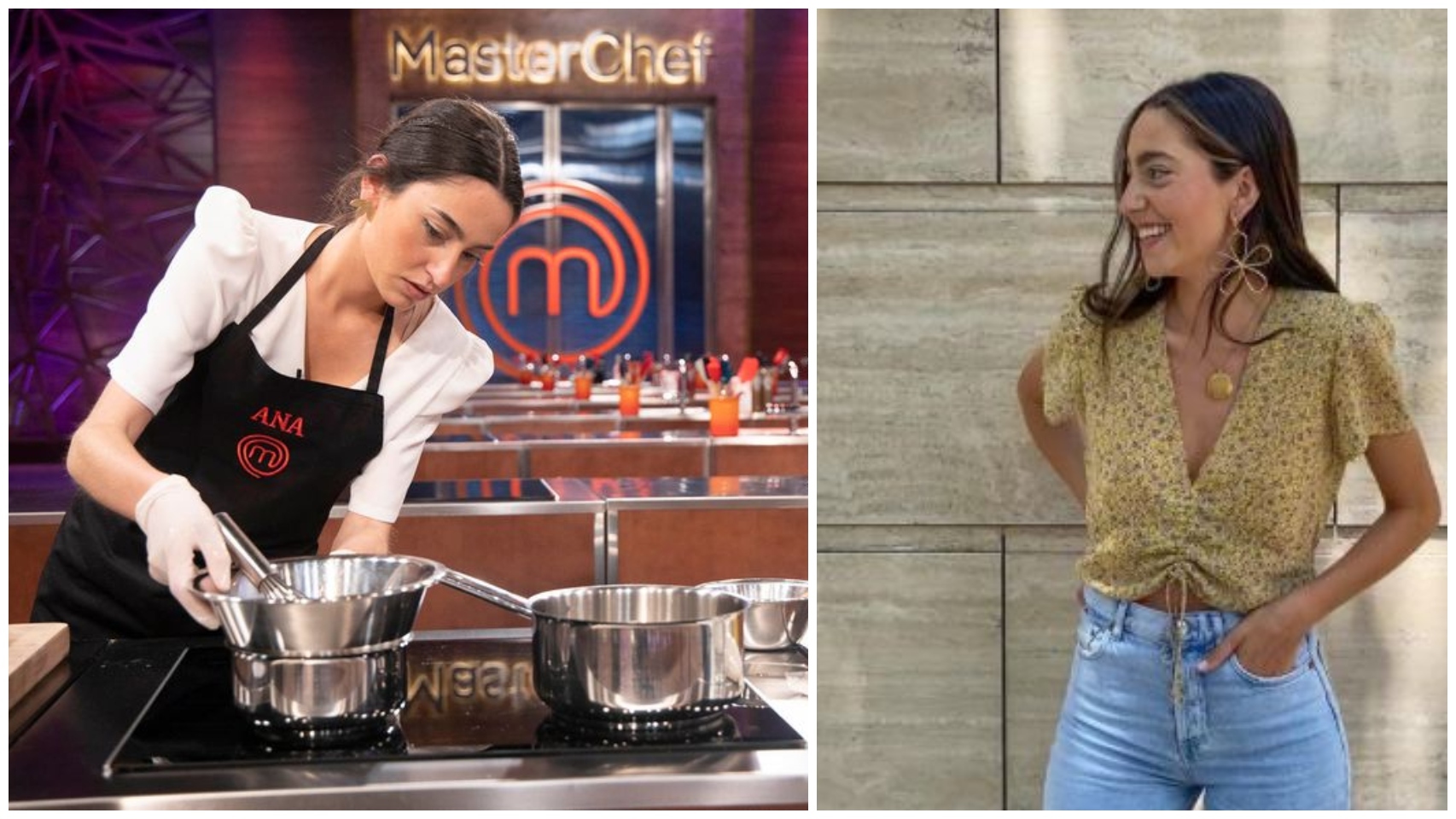 Ana, en MasterChef y ahora.
