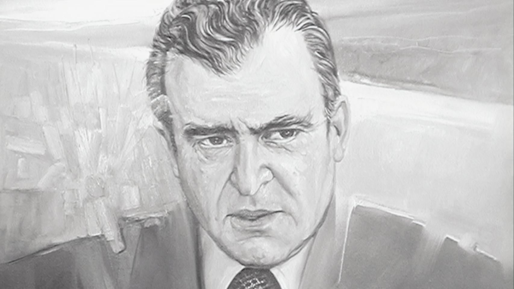 Retrato de Antonio Blanco Freijeiro obra de Yvan Descamps.