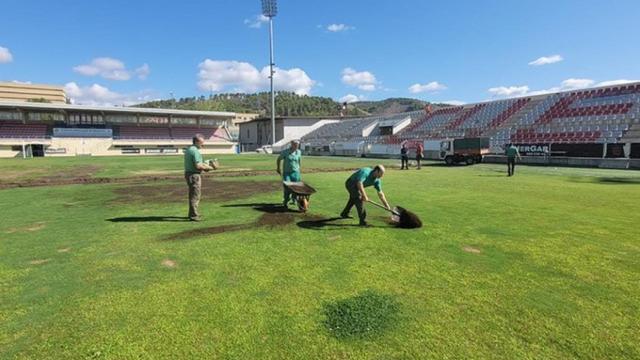 Trabajos de resembrado. Foto: Ayuntamiento de Cuenca