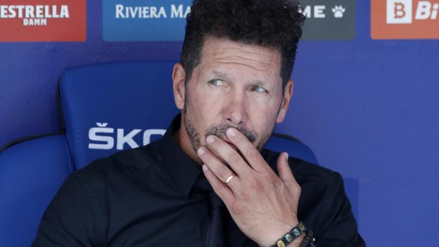 Diego Pablo Simeone, en el Espanyol - Atlético de Madrid