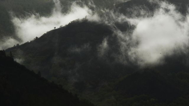 Zonas quemadas en entre las parroquias de Rairós y Torbeo
