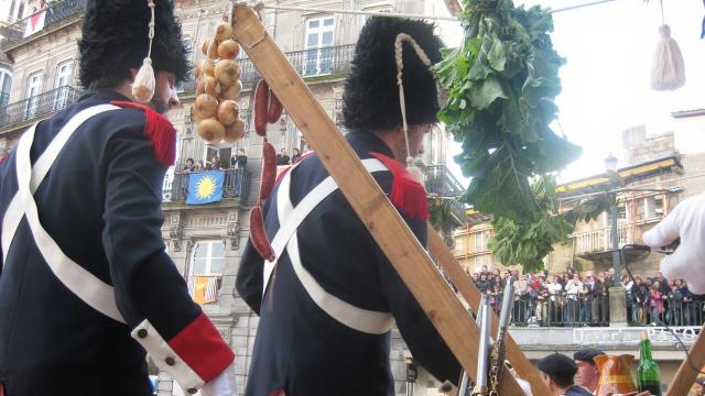 Recreación en una fiesta de la Reconquista en Vigo