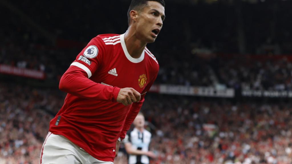 Cristiano Ronaldo, en un partido del Manchester United en la temporada 2021/2022