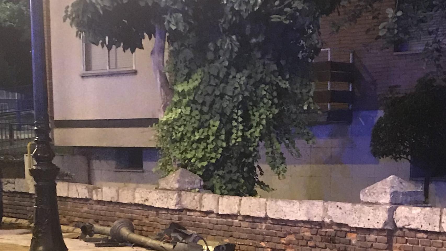 Farola accidente