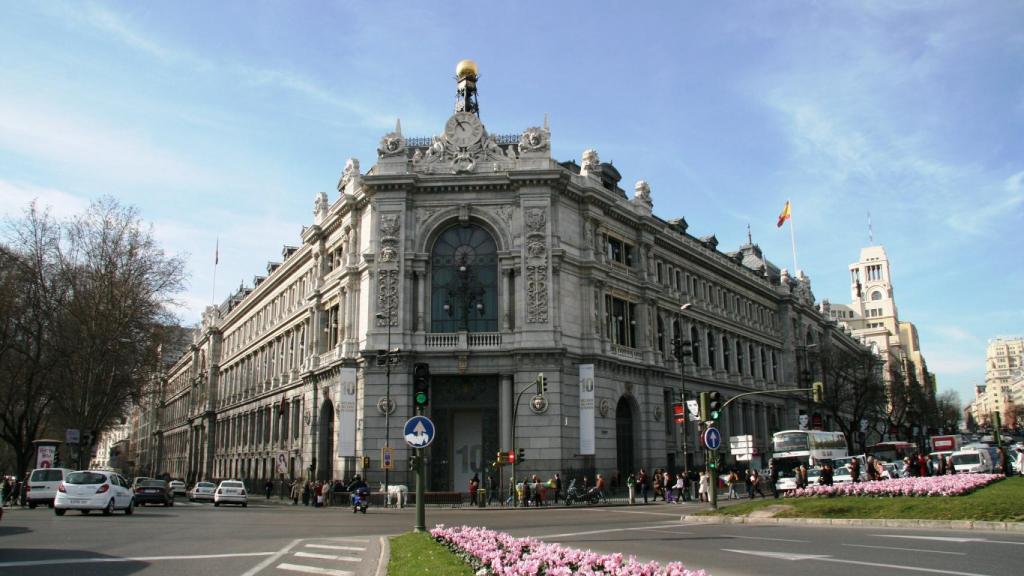 Fachada de la sede del Banco de España en Madrid.