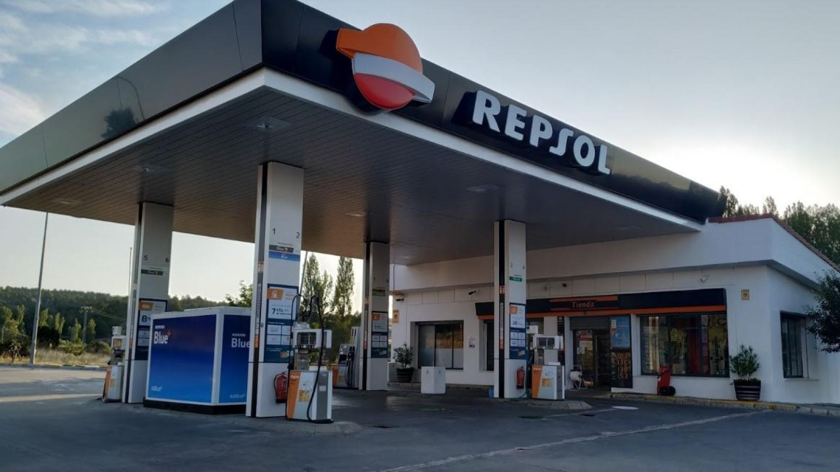 Estación de servicio de Repsol.
