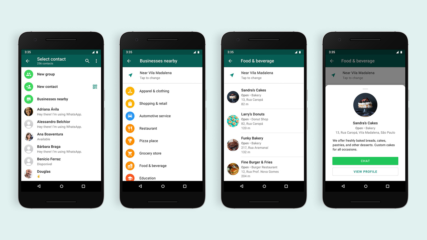 WhatsApp y su directorio de empresas.