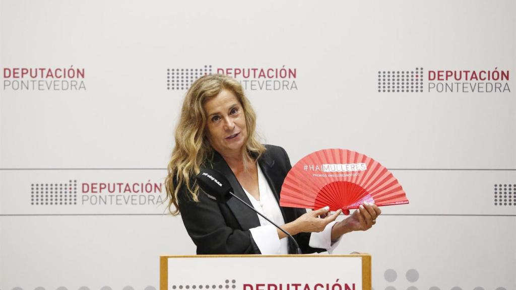 Carmela Silva, como presidenta de la Diputación de Pontevedra, en 2021.