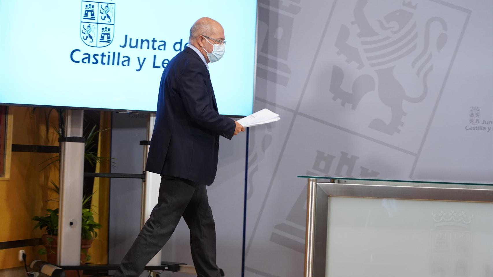 Miriam Chacón ICAL . El vicepresidente, portavoz y consejero de Transparencia, Ordenación del Territorio y Acción Exterior, Francisco Igea, comparece en rueda de prensa posterior al Consejo de Gob