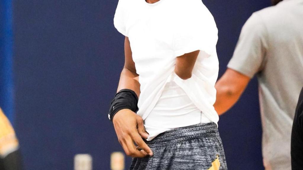 Hansel Emmanuel durante un entrenamiento