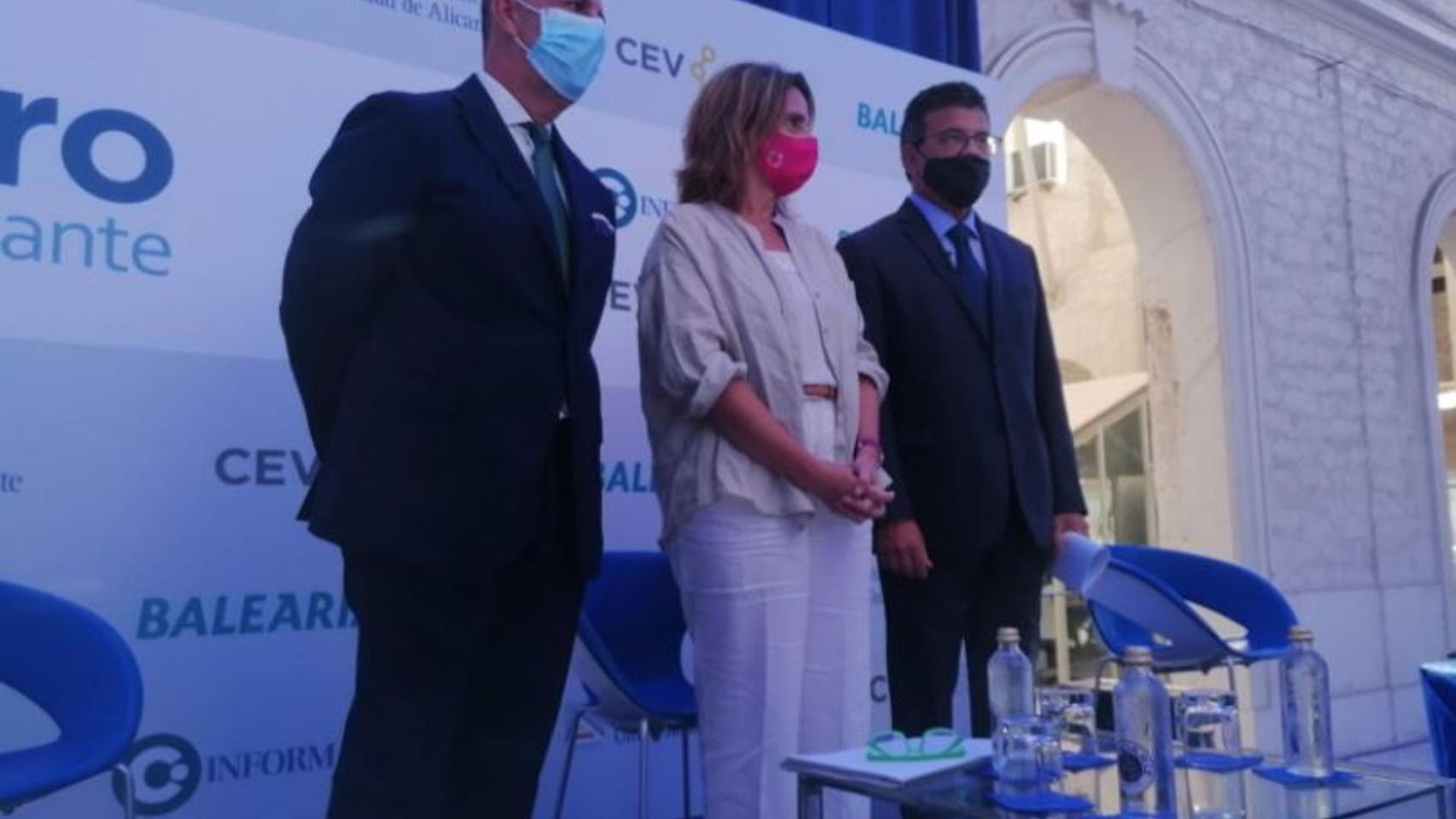 La ministra Ribera dice en Alicante que el trasvase Tajo-Segura no peligra