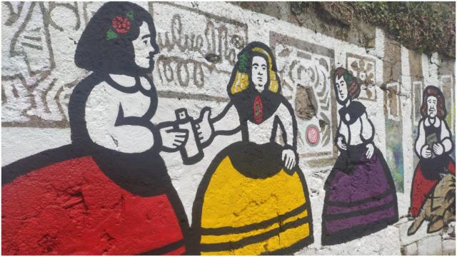 Mural de Rei Zentolo, en Canido.
