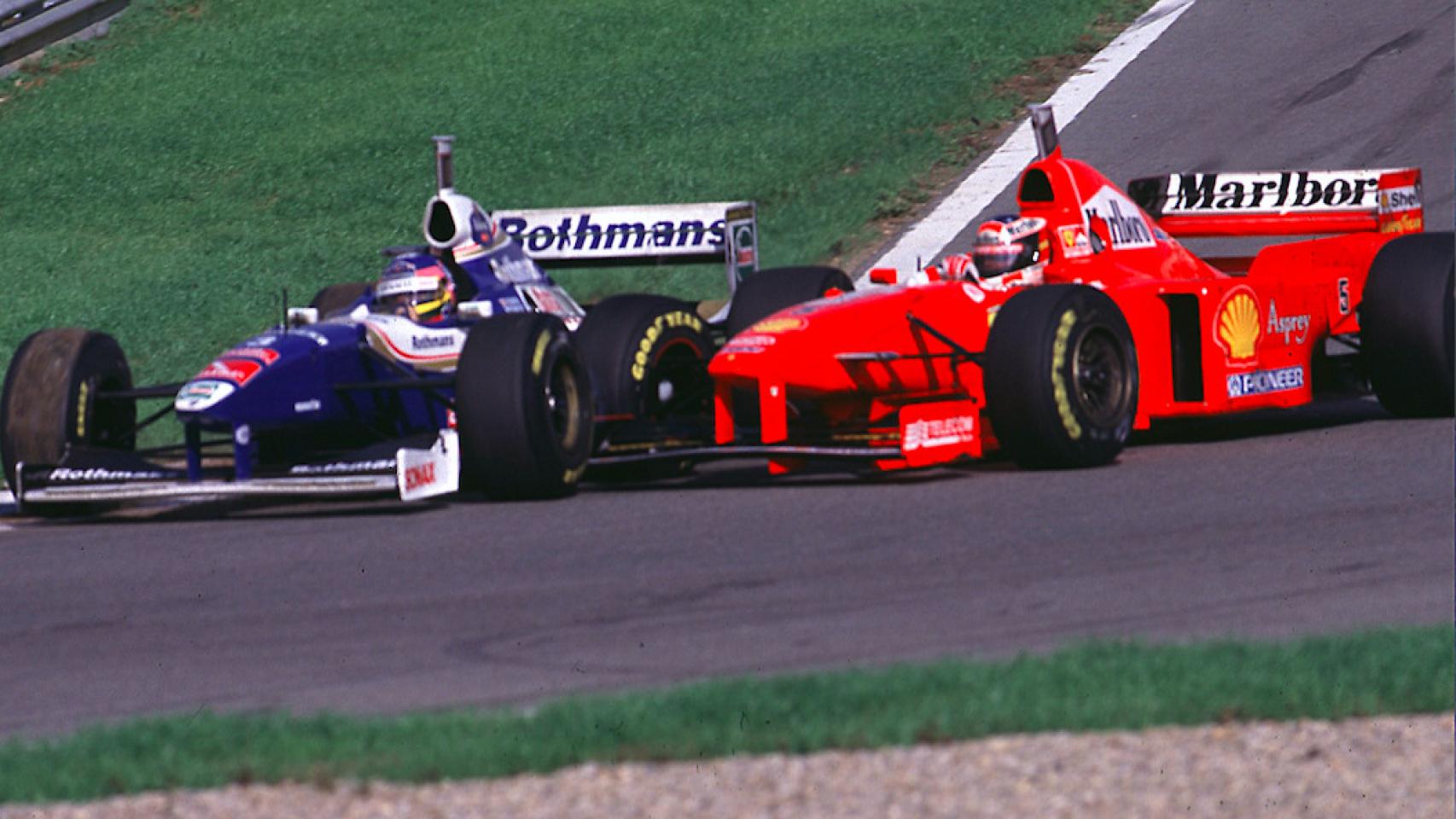 Jacques Villeneuve y Michael Schumacher en el Gran Premio de Europa 1997 en Jerez