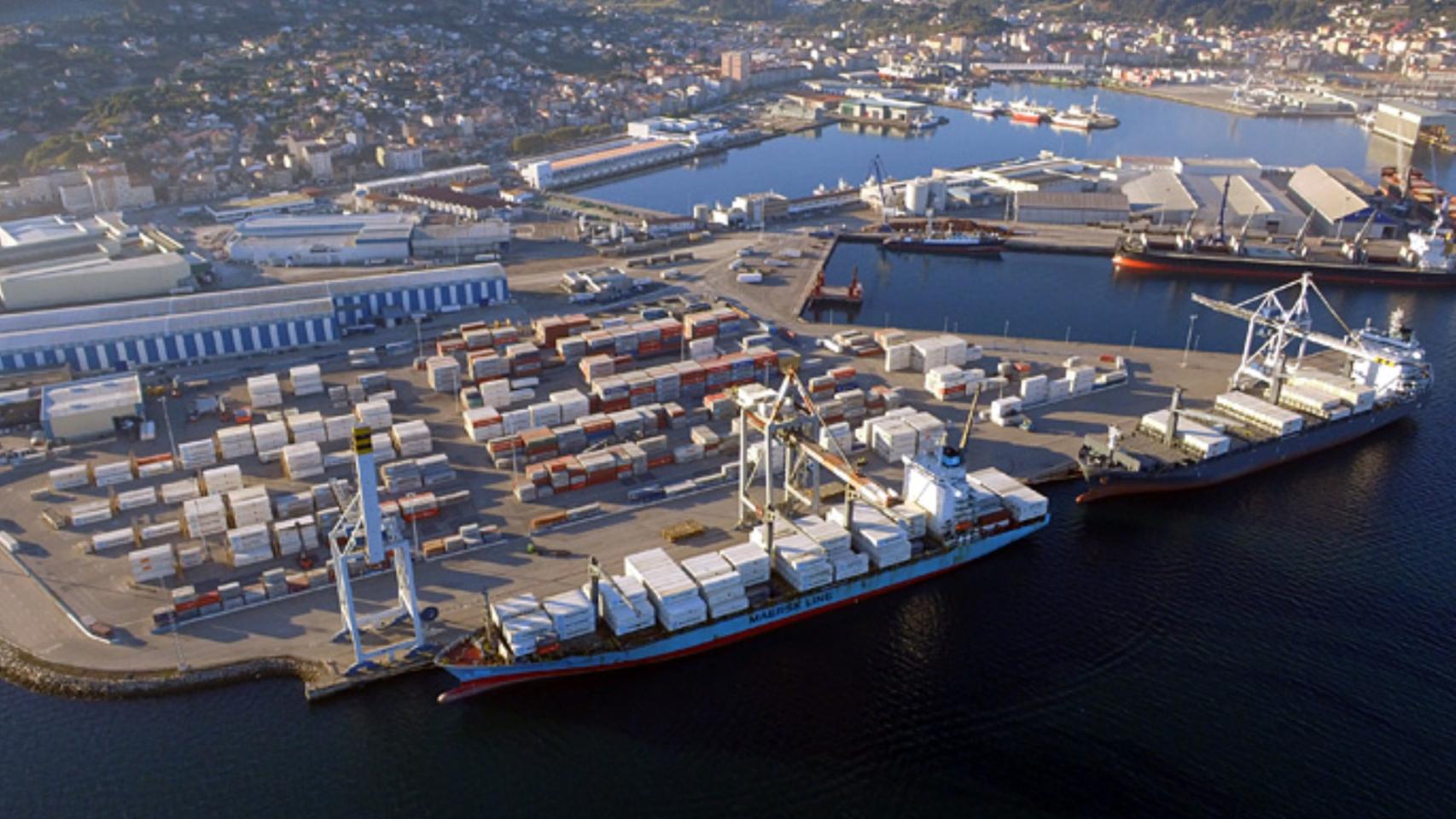 Vista panorámica del Puerto de Marín.