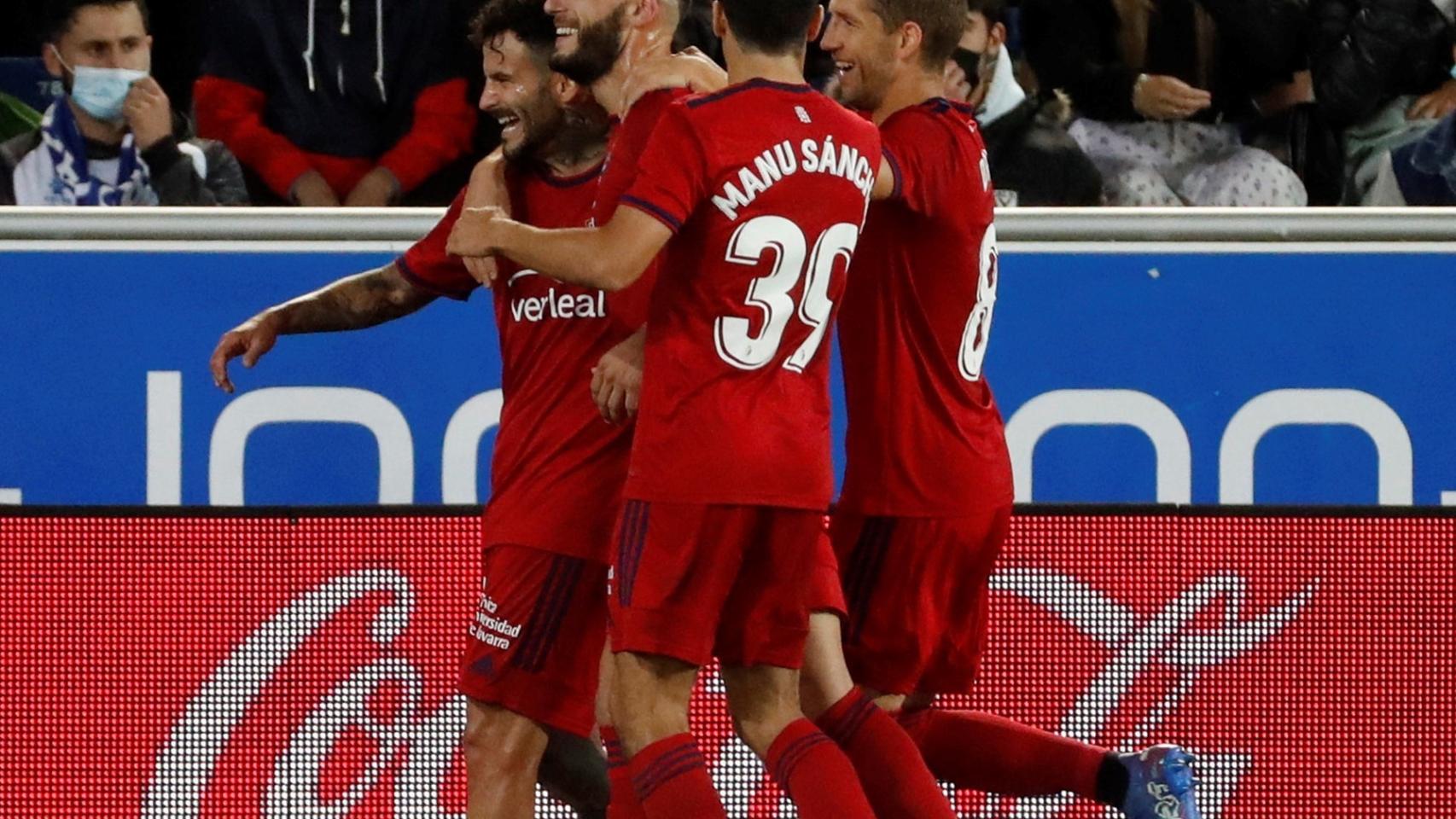 Roberto Torres celebra su gol al Deportivo Alavés