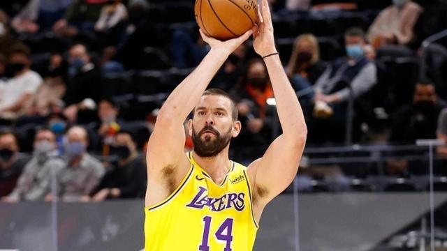 Marc Gasol durante un partido con Los Ángeles Lakers