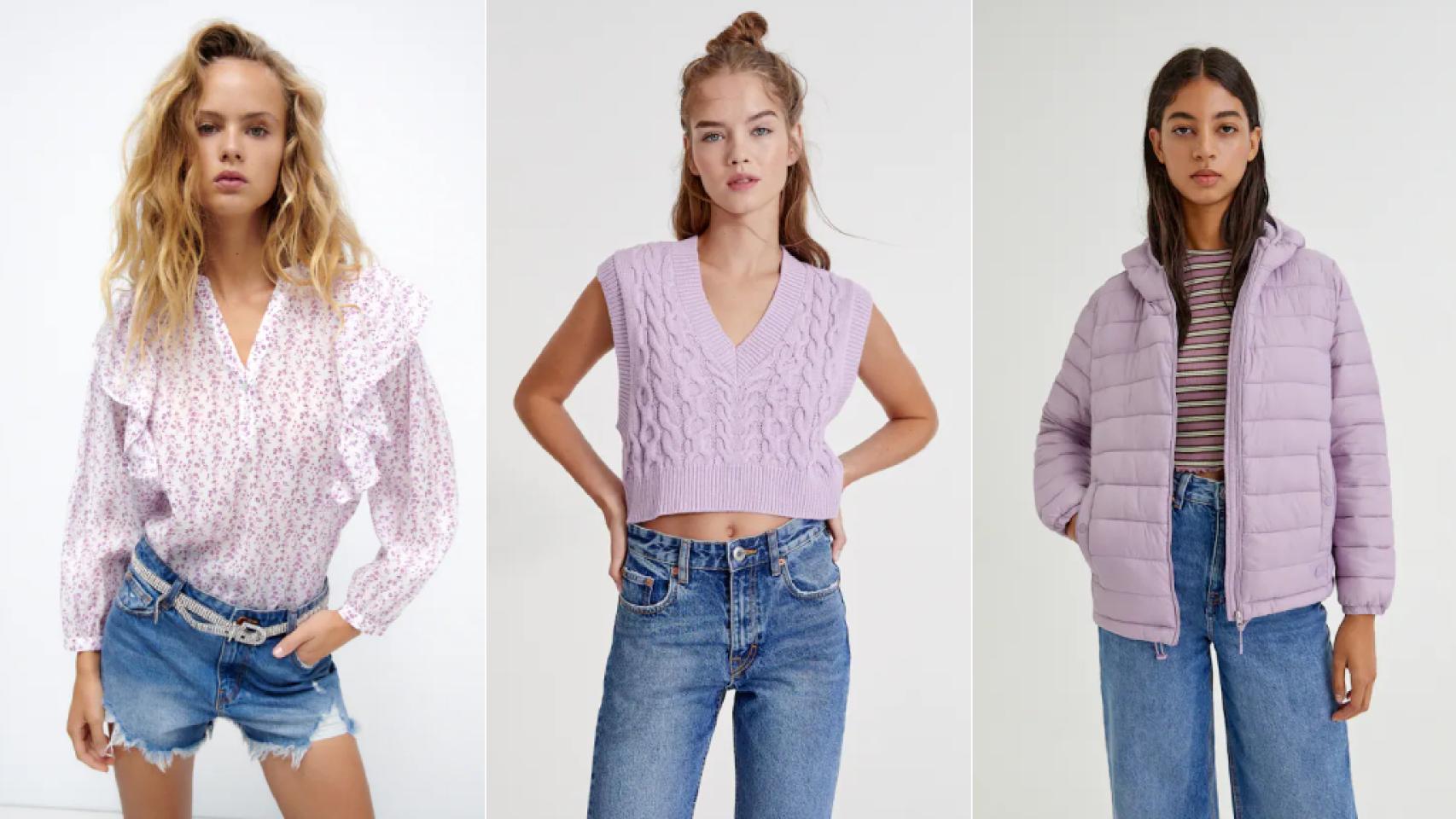 Prendas en color lila.