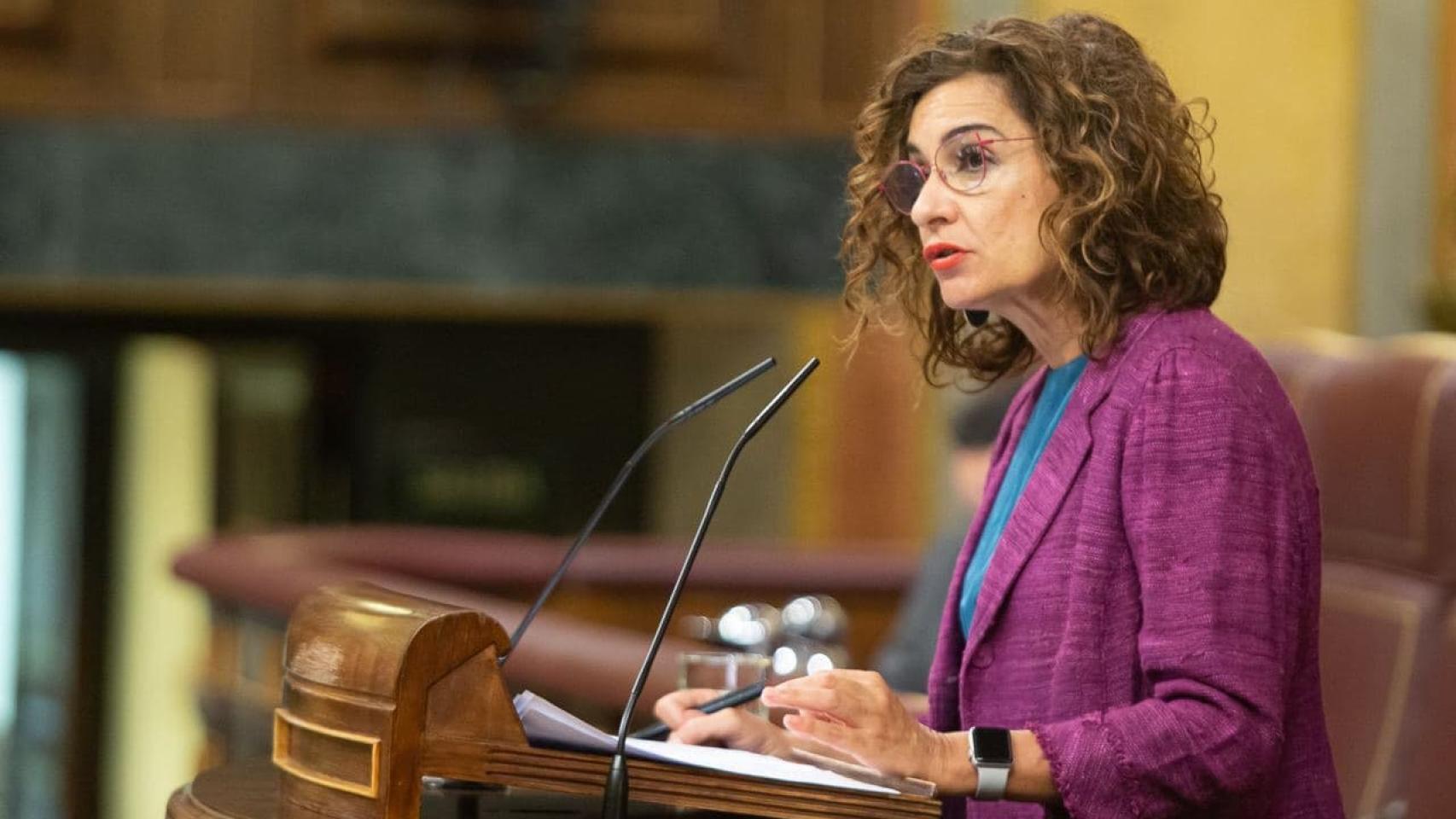 María Jesús Montero, este miércoles en el Congreso. EE