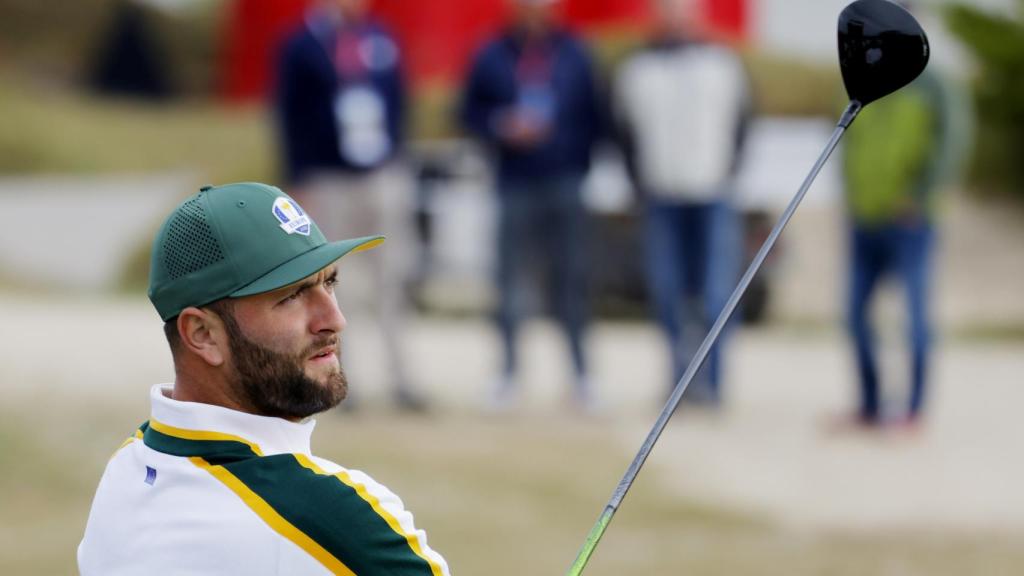 Jon Rahm, durante las rondas de prácticas de la Ryder Cup
