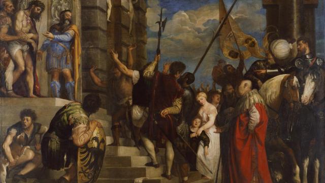 Este 'Ecce Homo' de Tiziano, de 1543, contiene un retrato de Pietro Arentino como Poncio Pilato.