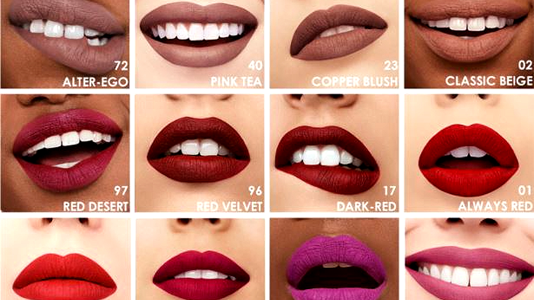 Algunas tonalidades del labial de Sephora que está arrasando.