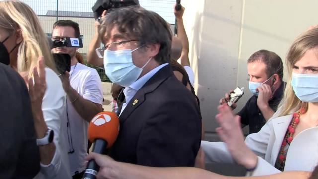 Imagen de Carles Puigdemont tras salir de la prisión de Cerdeña.