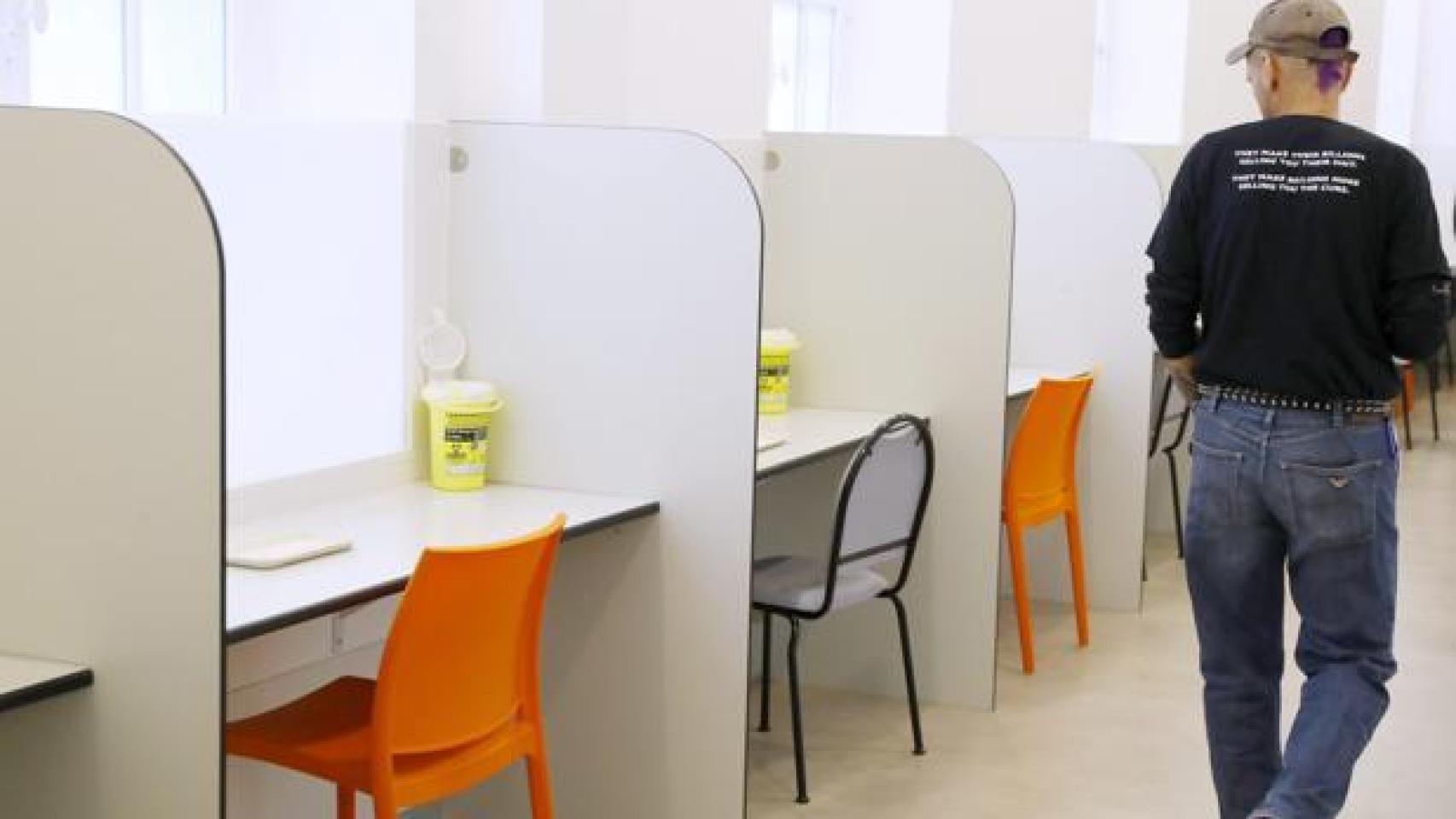 Instalaciones de una 'narcosala' en París.