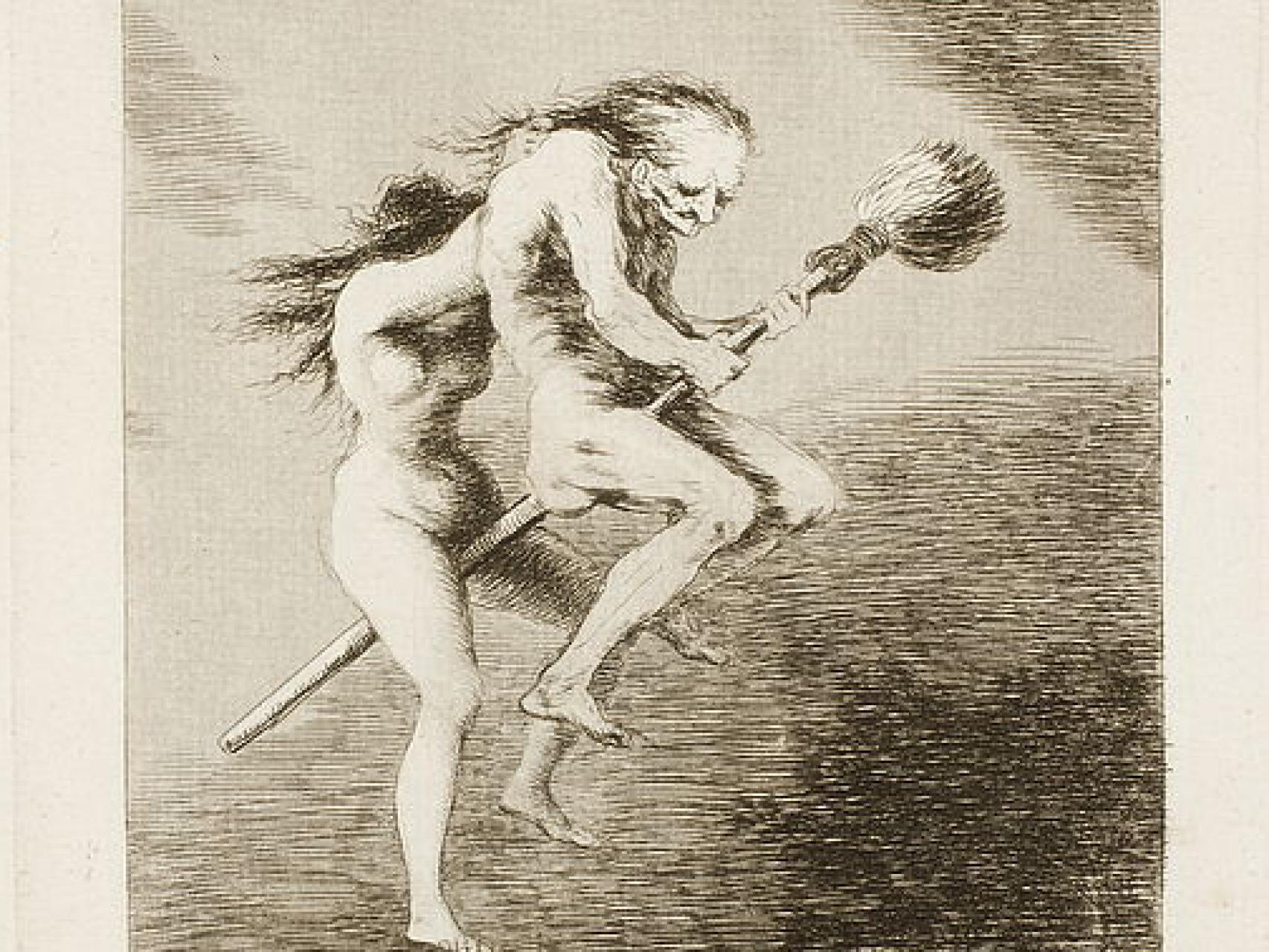 Caprichos de Goya. Linda maestra.