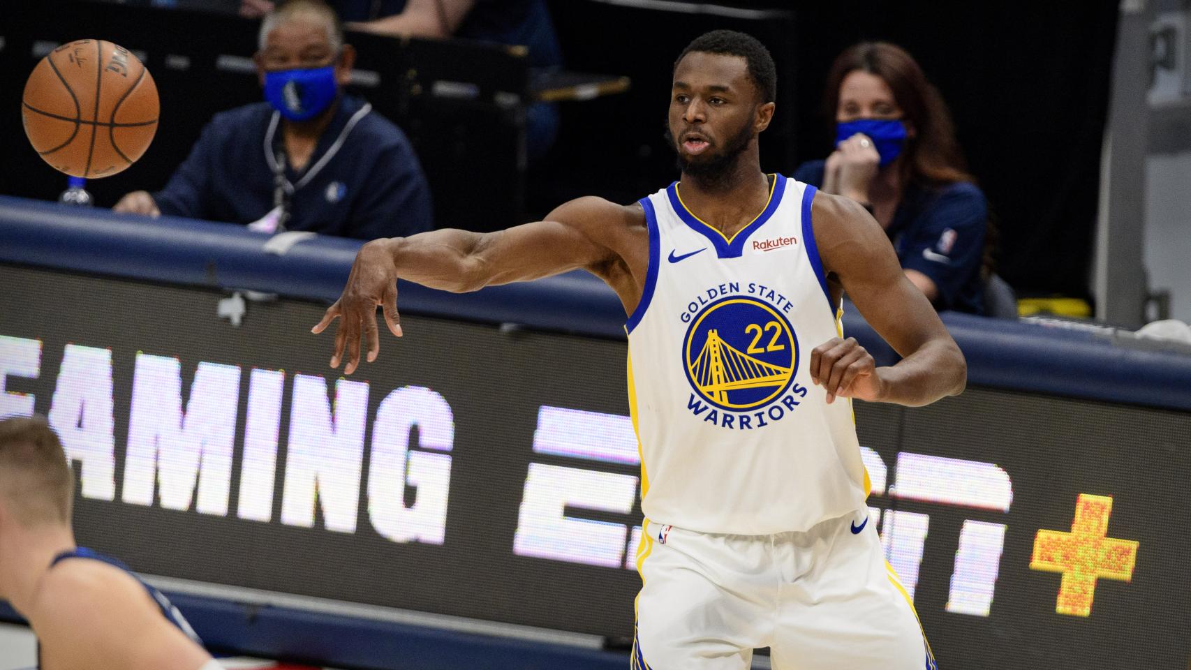Andrew Wiggins, en un partido de los Golden State Warriors de la NBA