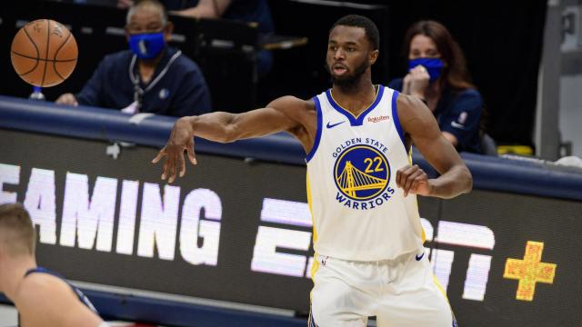 Andrew Wiggins, en un partido de los Golden State Warriors de la NBA