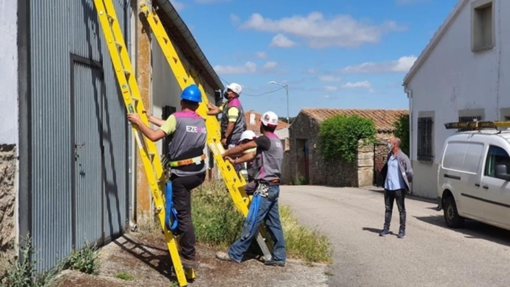 Instalación de fibra óptica