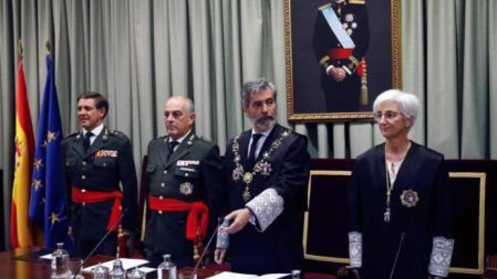 Carlos Lesmes, expresidente del CGPJ, en la inauguración del curso judicial castrense en 2019./