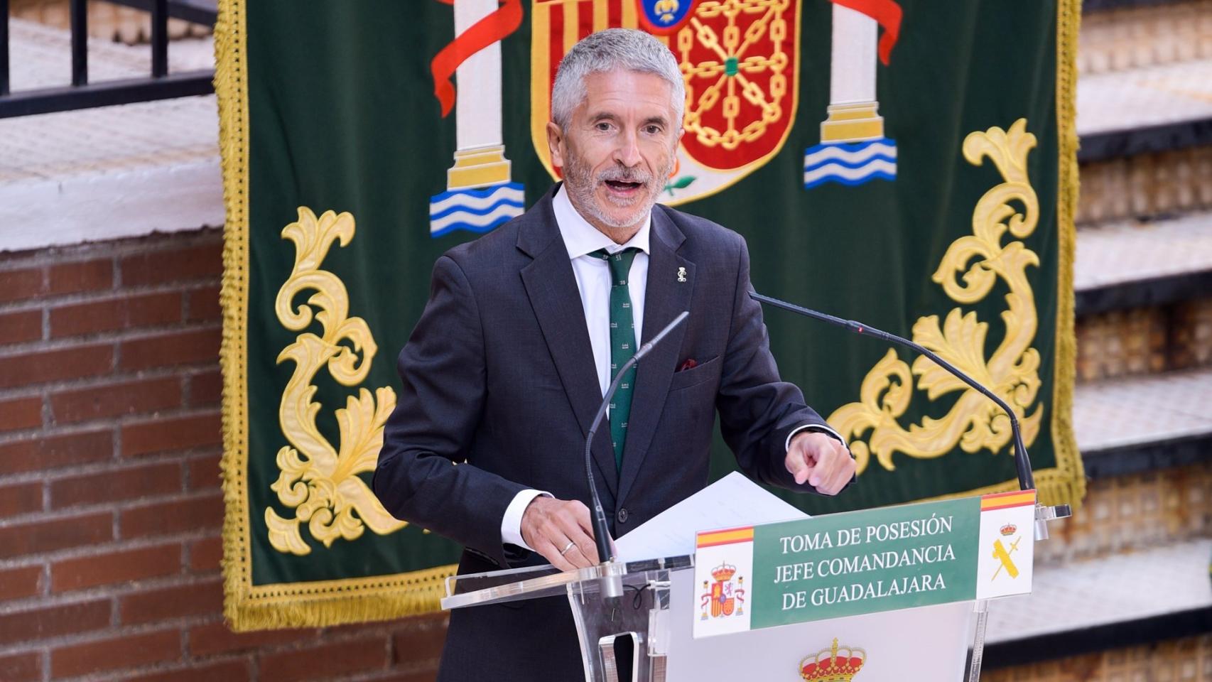 Fernando Grande-Marlaska, en el acto de Guadalajara