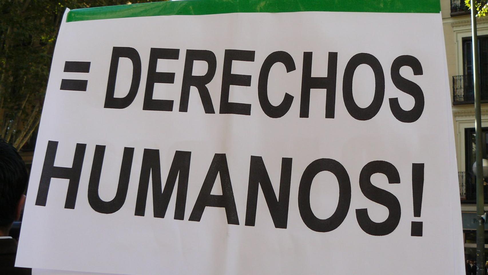 Cartel en favor de los derechos humanos