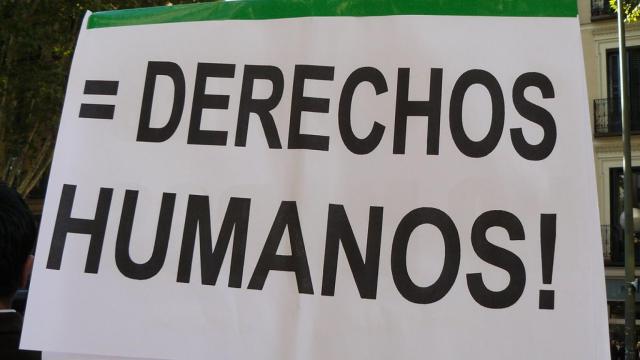 Cartel en favor de los derechos humanos