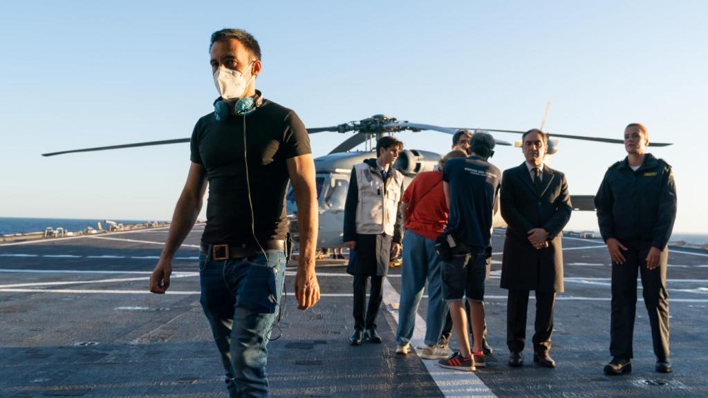 Amenábar durante el rodaje.