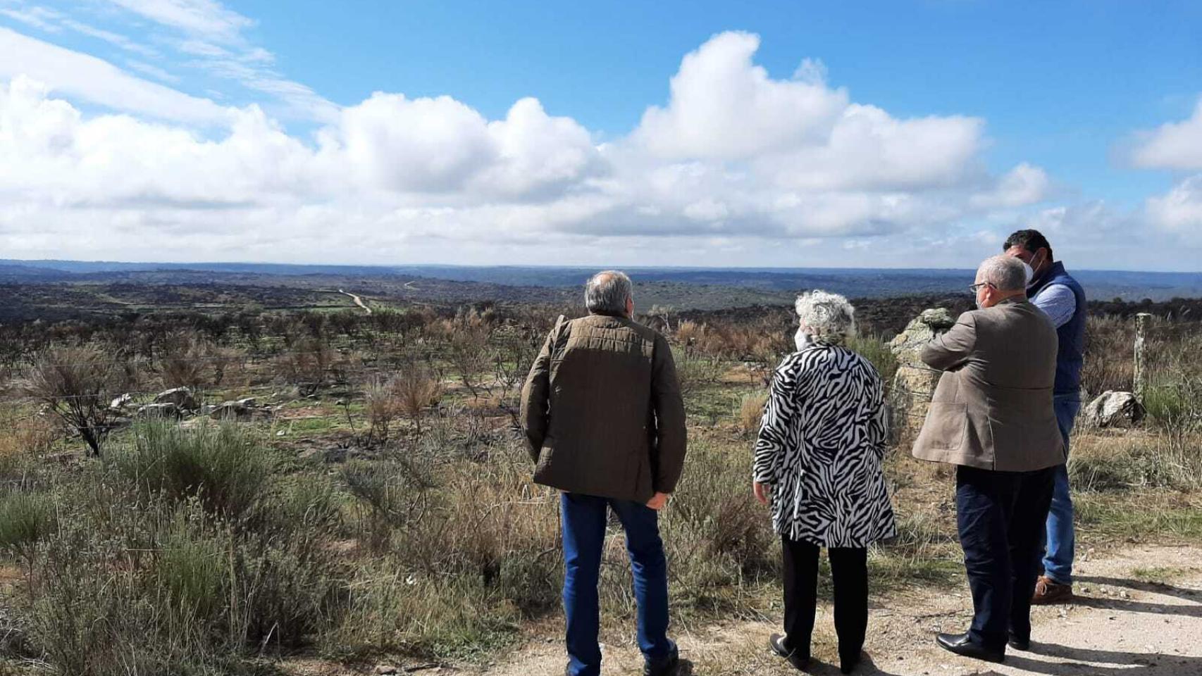 Encarnación Pérez, durante su visita a San Felices de los Gallegos