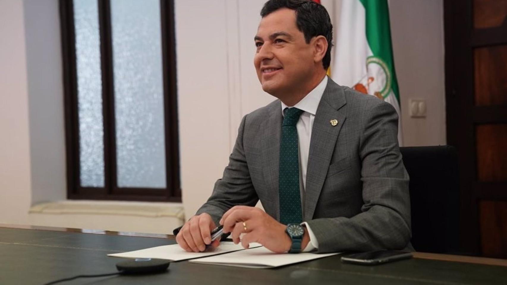 El presidente de la Junta de Andalucía, Juanma Moreno.