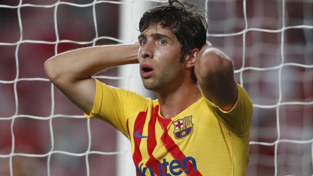 Sergi Roberto, en un partido del Barcelona en la temporada 2021/2022