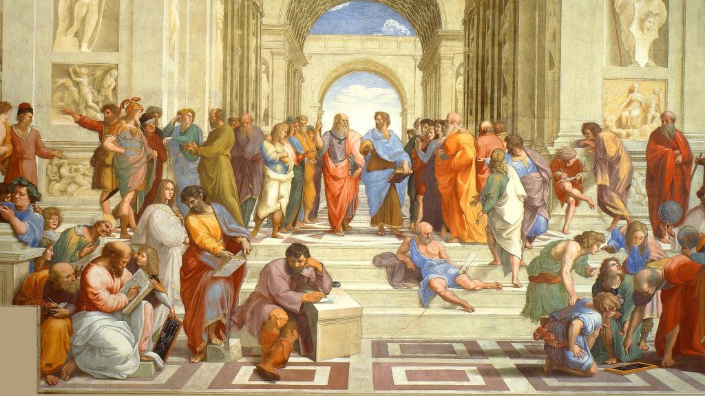 Detalle de 'La escuela de Atenas', de Rafael.